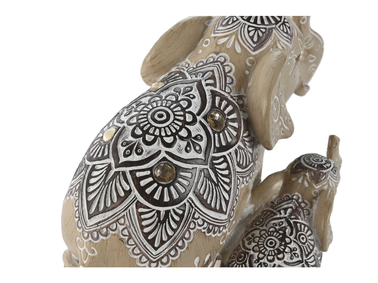 Statua  elefanti  18x11x15cm in resina in 2 modelli assortiti