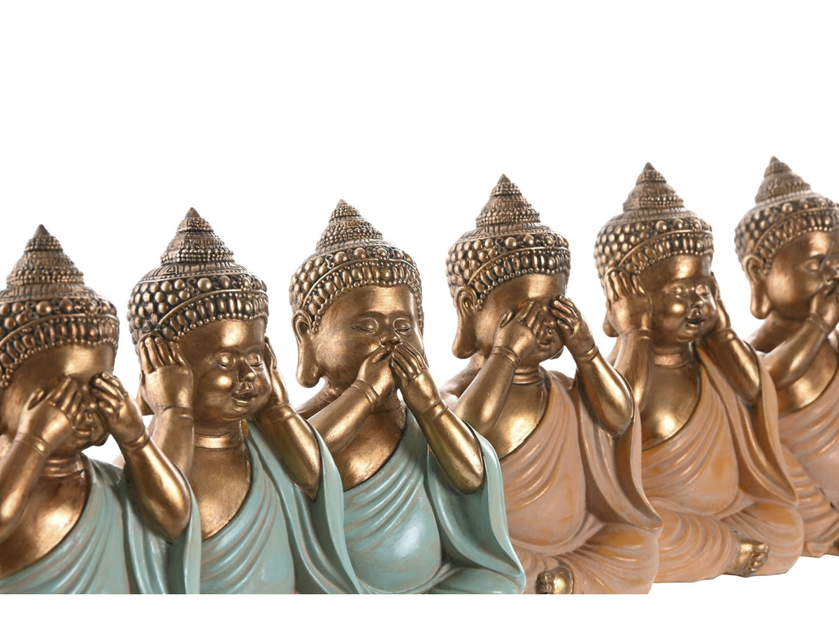 Statua budda  11x9x17cm in resina in 6 modelli assortiti