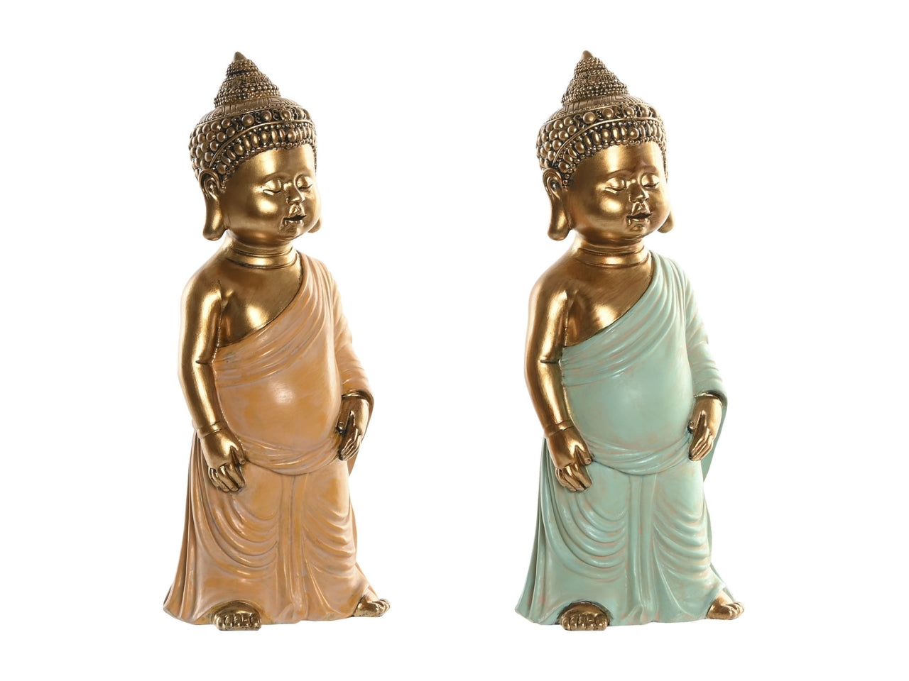Statua budda  10x8x24cm in resina in 2 modelli assortiti