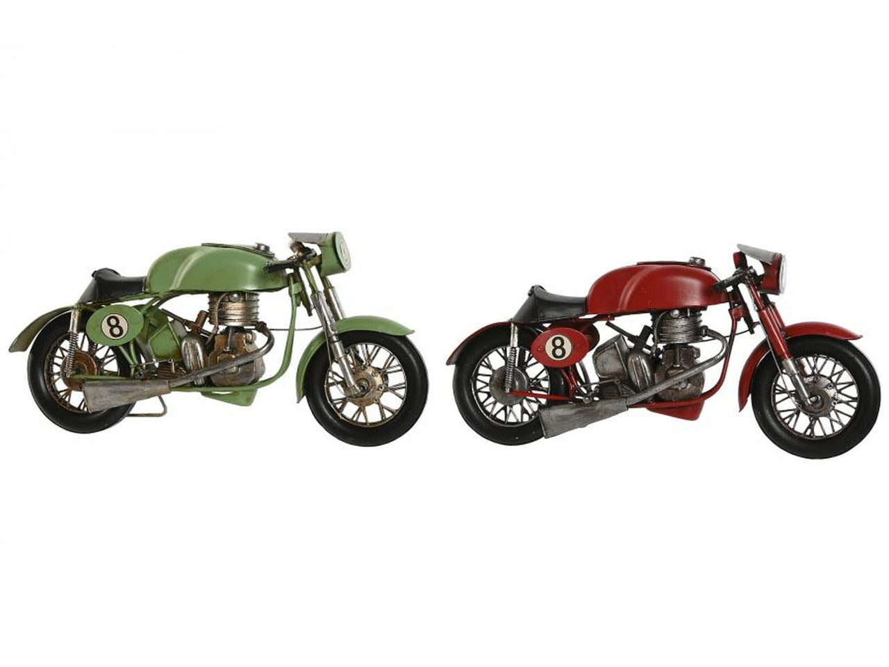 Motocicletta decorazione in metallo 32x11x15cm in 2 modelli assortiti