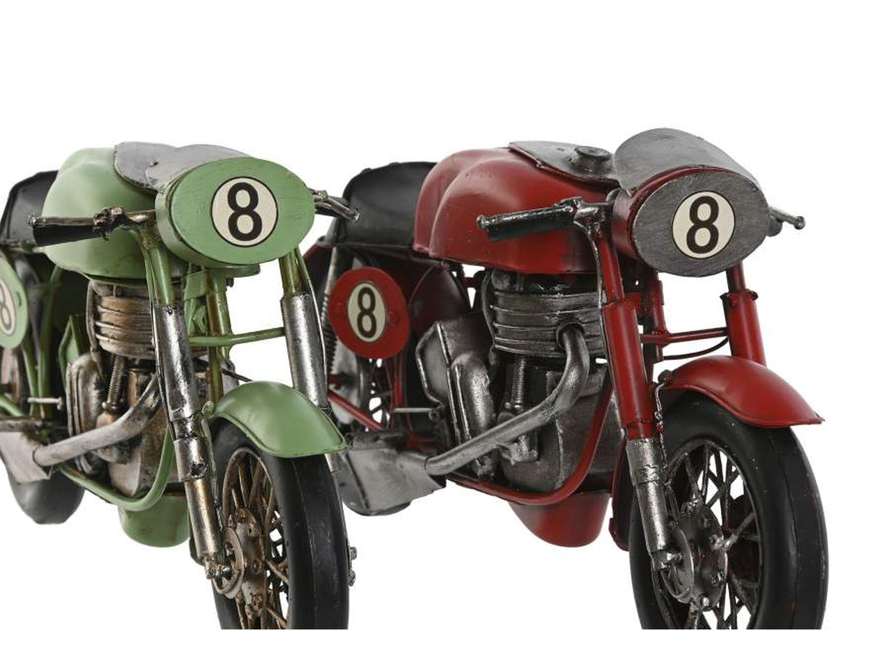 Motocicletta decorazione in metallo 32x11x15cm in 2 modelli assortiti