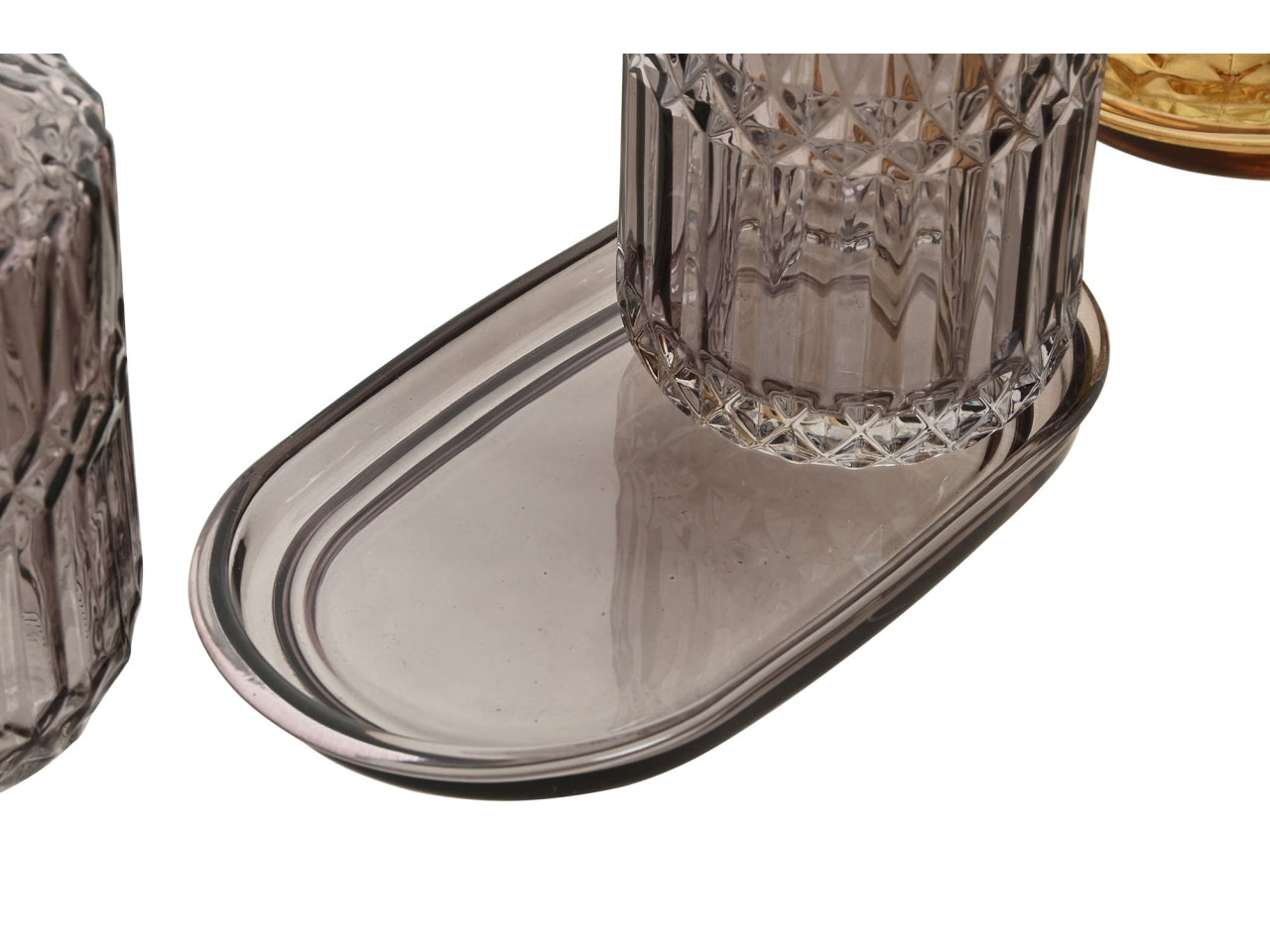 Set da bagno composto da 3 cristallo abs in 3 modelli assortiti