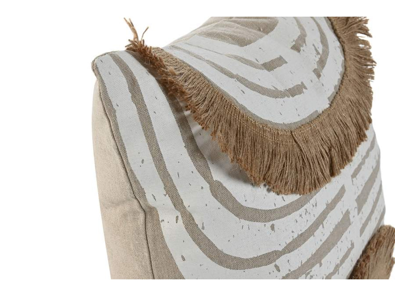 Cuscino in cotone iuta 45x8x45cm di colore bianco