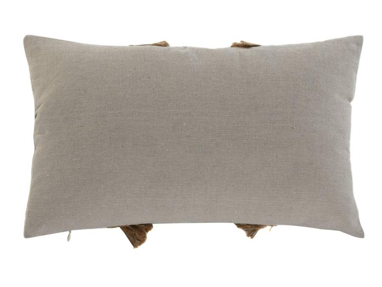 Cuscino in cotone iuta 50x8x30cm di colore bianco