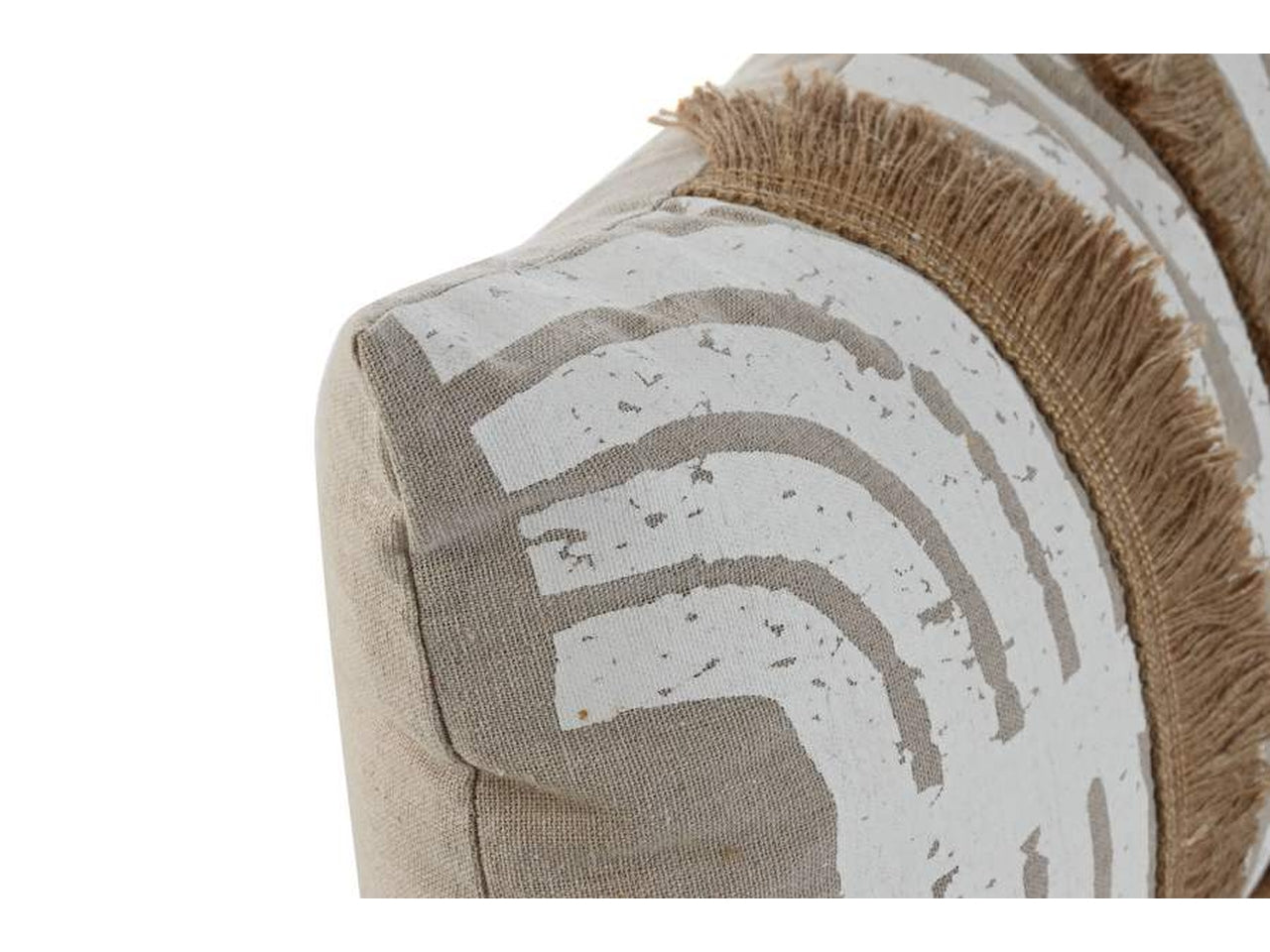 Cuscino in cotone iuta 50x8x30cm di colore bianco