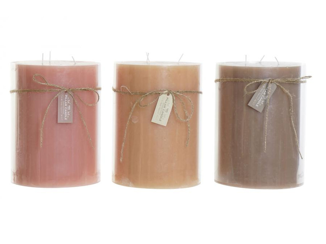 Candela cera 155 ore 14,5x14,5x20cm in 3 modelli assortiti $