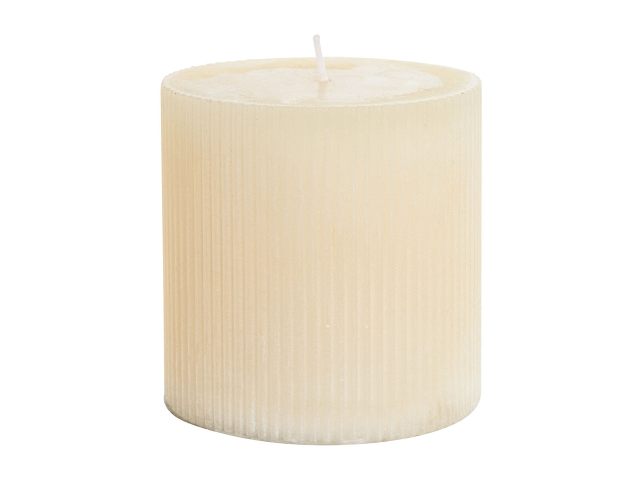 Candela cera 650gr 10x10x10cm colore  naturale crema