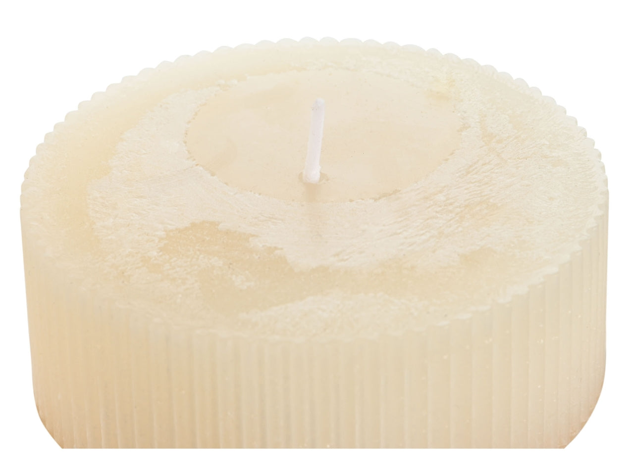 Candela cera 650gr 10x10x10cm colore  naturale crema