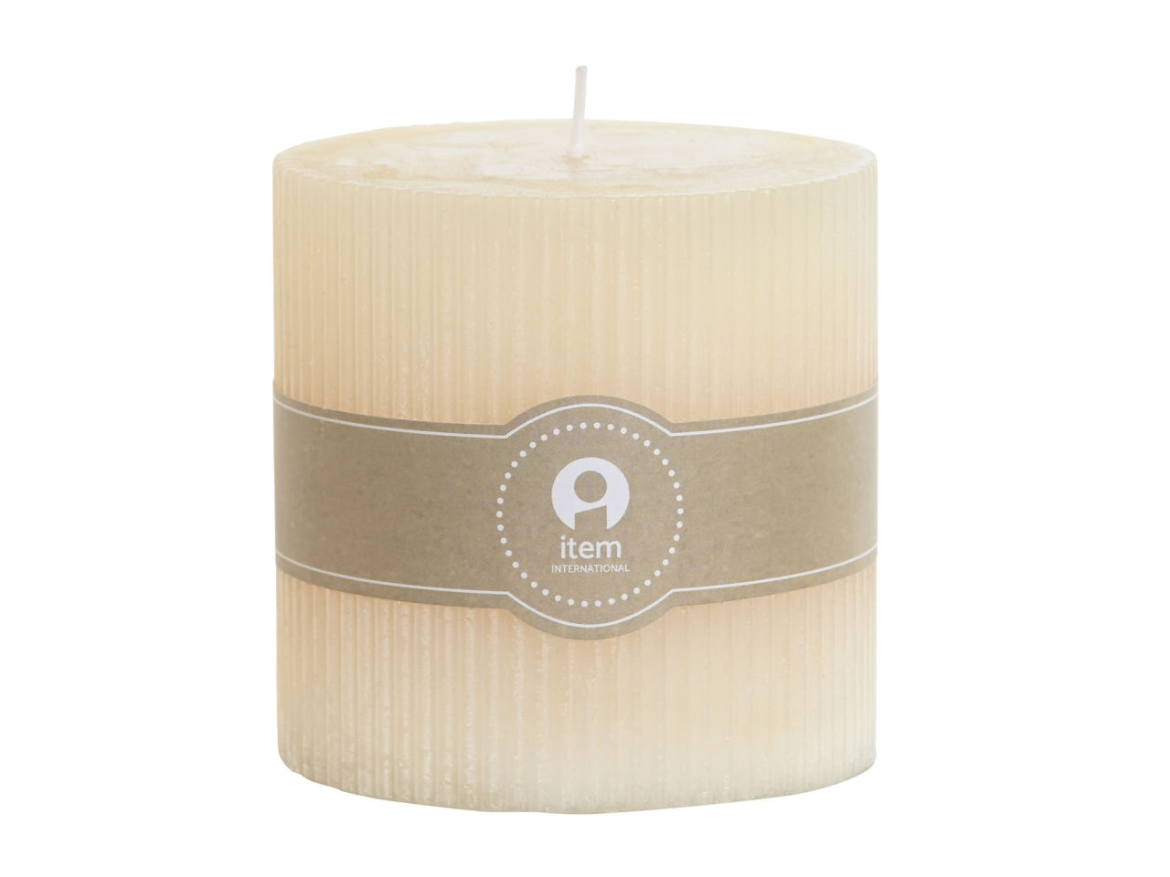 Candela cera 650gr 10x10x10cm colore  naturale crema