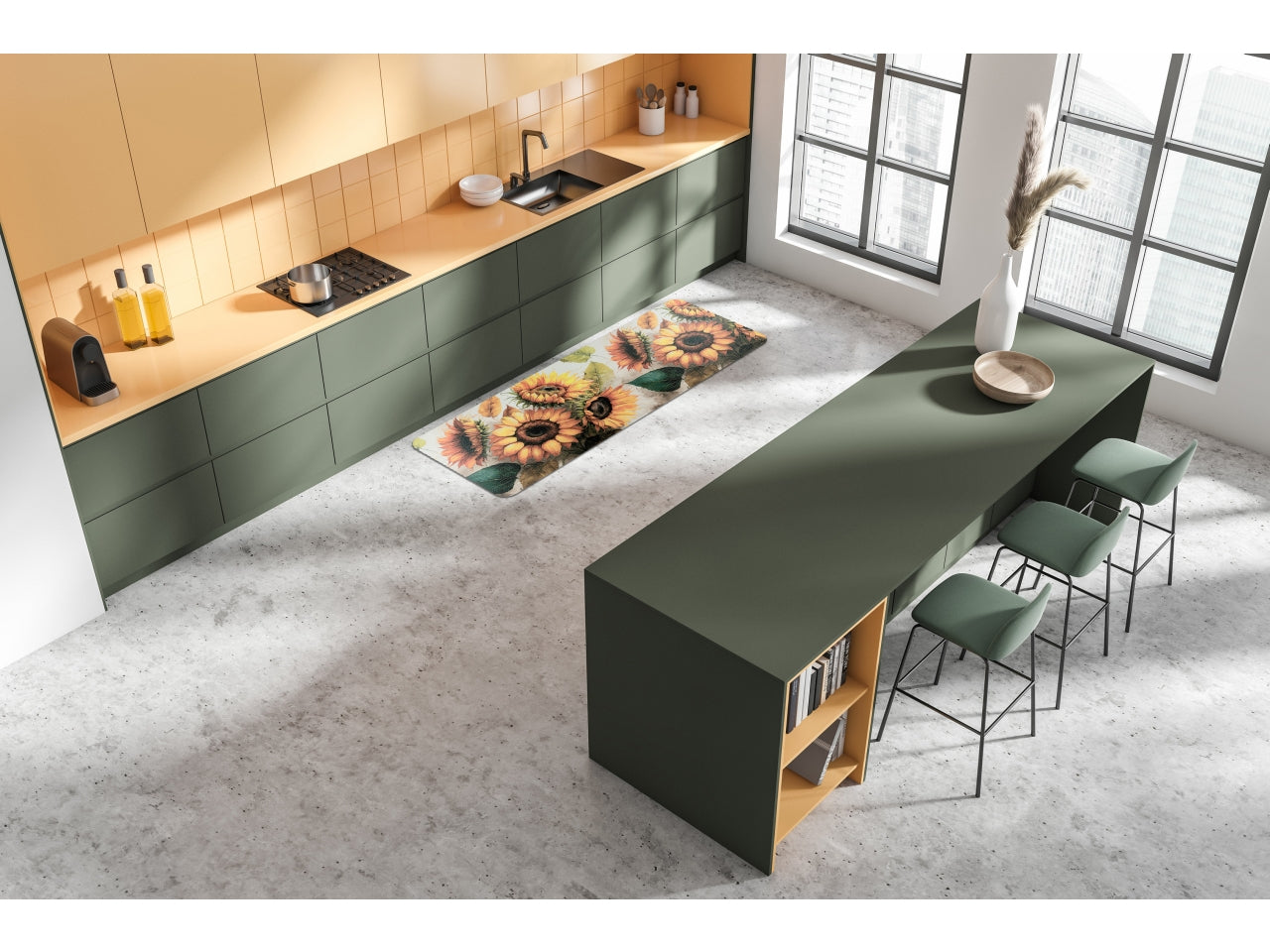 Tappeto floor 50x130cm girassois