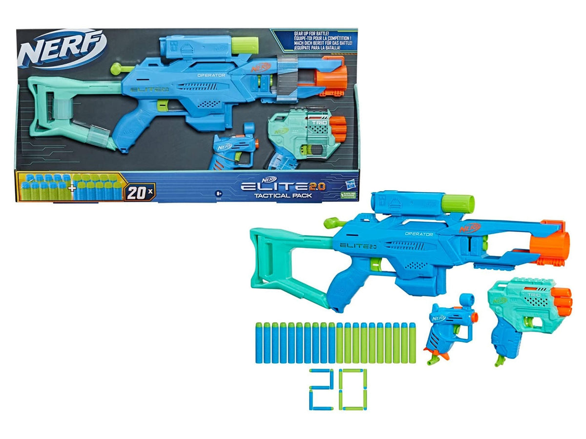 Nerf elite 2,0 tactical pack set di 3 balestre e 20 dardi nerf elite $