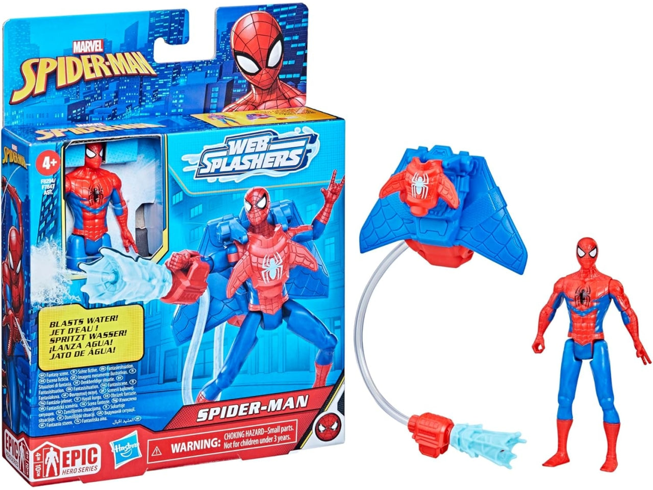 Spiderman 10cmn con lacia acqua