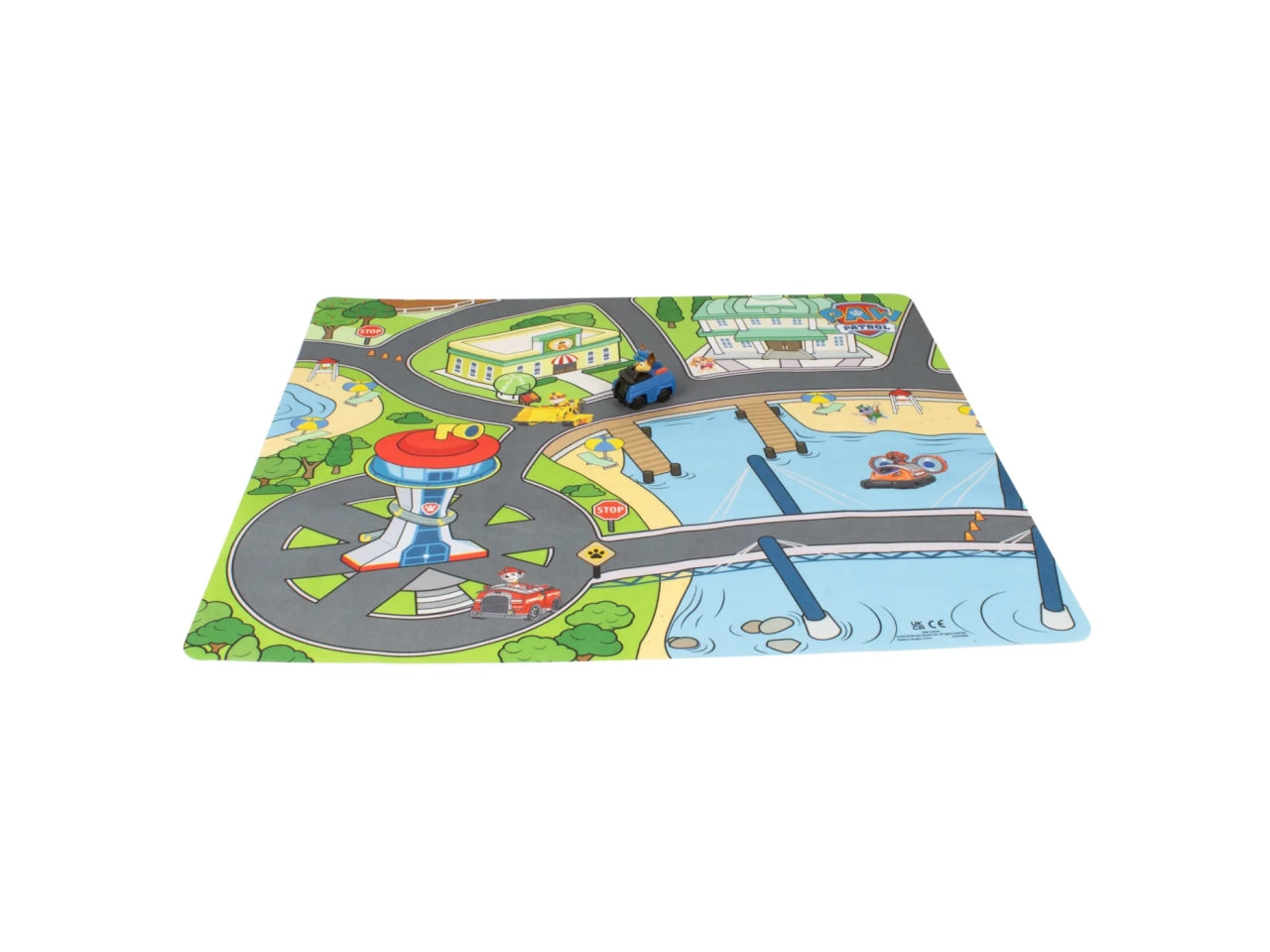 Paw patrol tappetino in feltro con veicolo