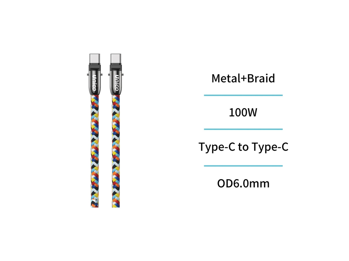 Cavo dati da polso multifunzionale in lega di zinco 2 in 1 C to C 100W 0,25 m