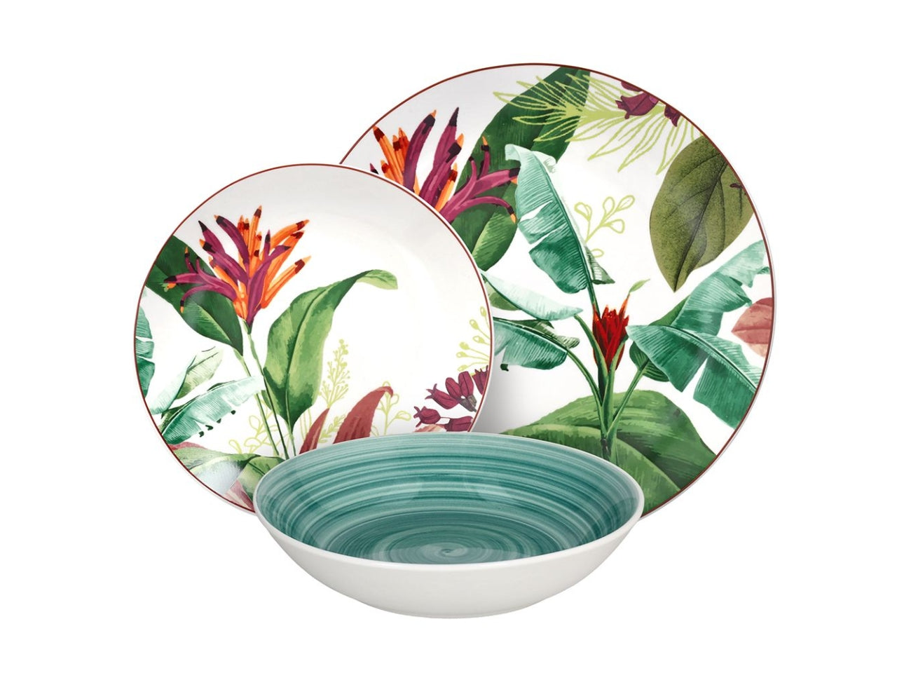 Madison tropicalia servizio da tavola 18 piatti