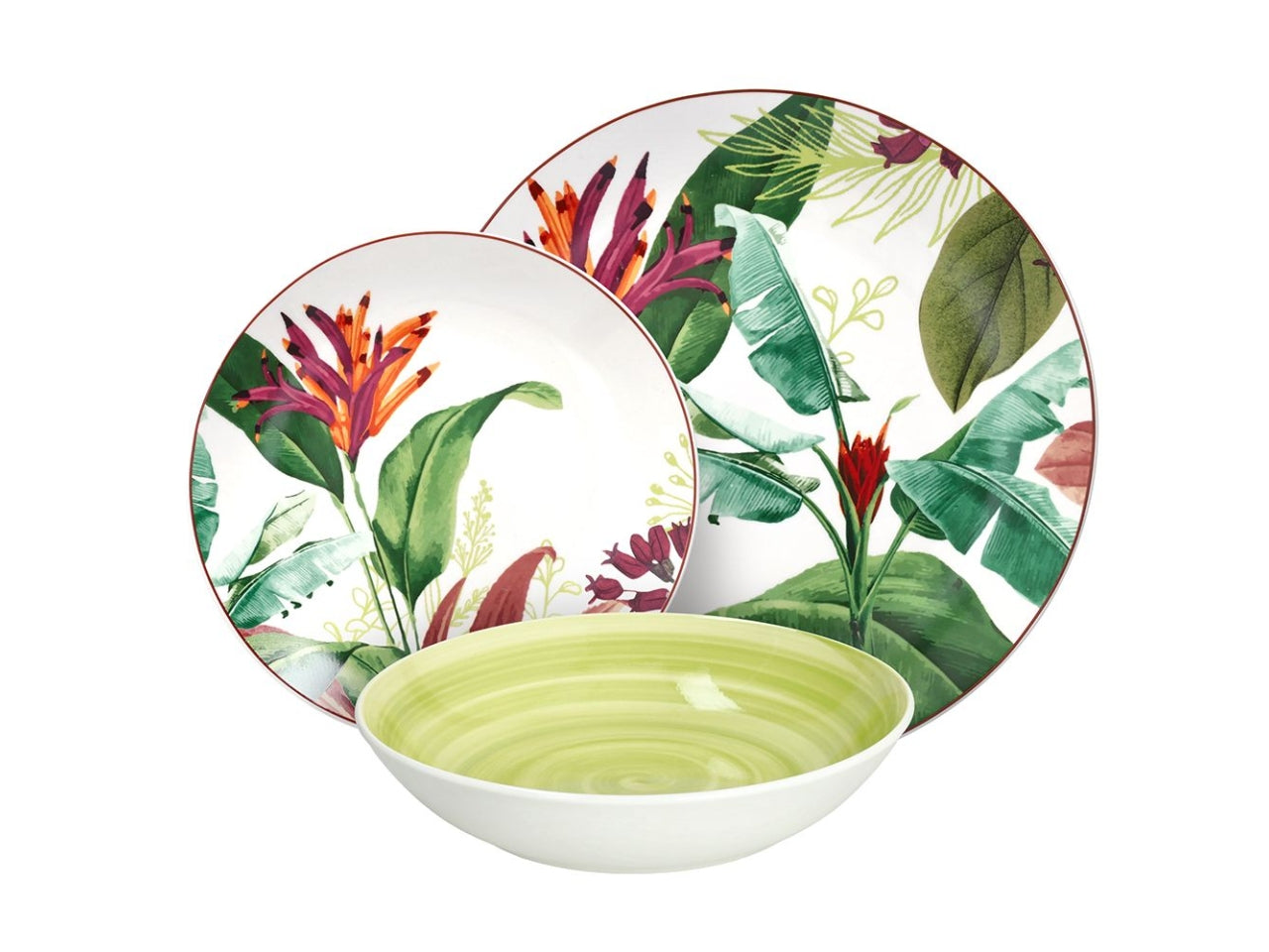 Madison tropicalia servizio da tavola 18 piatti