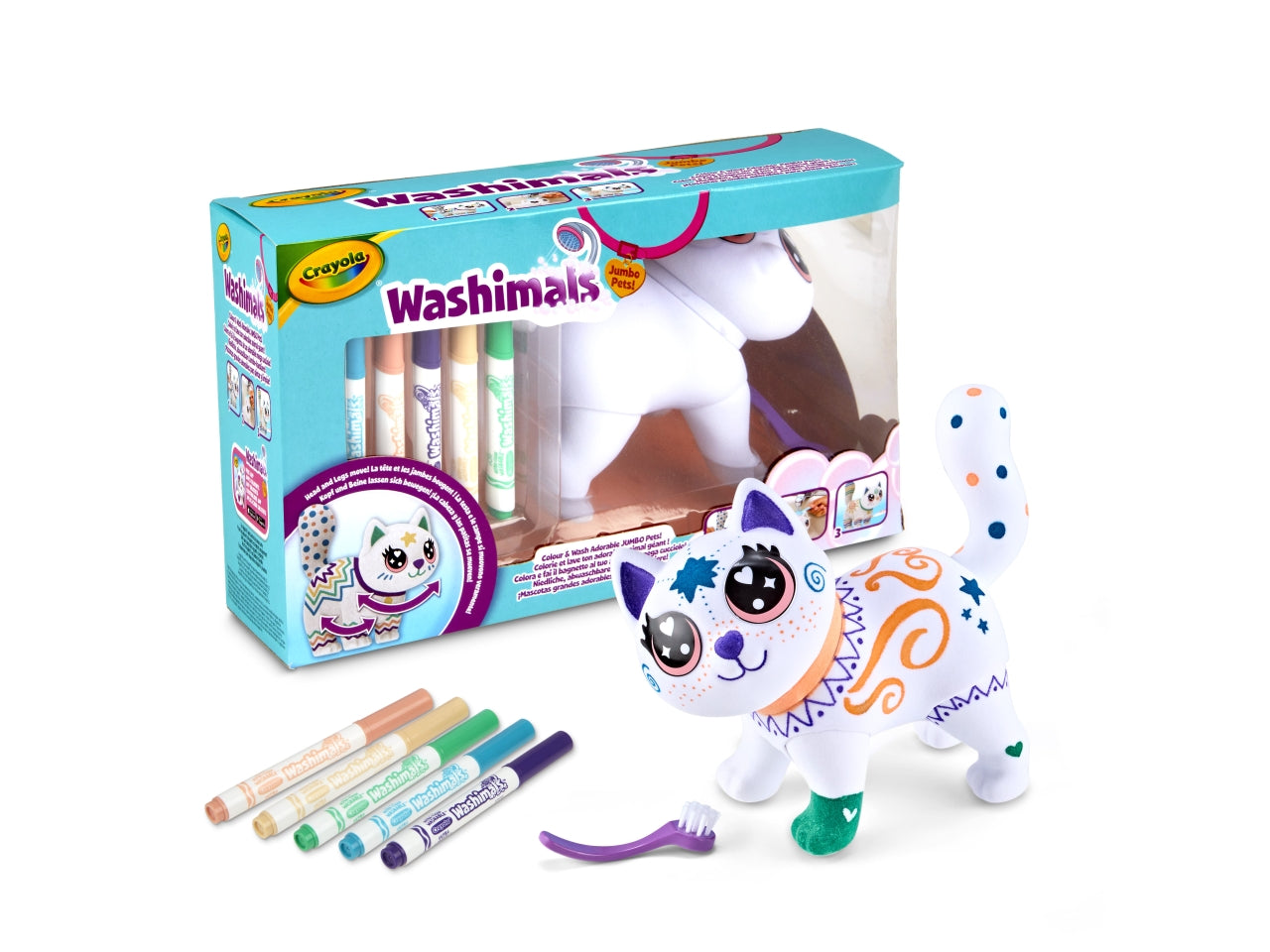 Washimals jumbo gattina da colorare