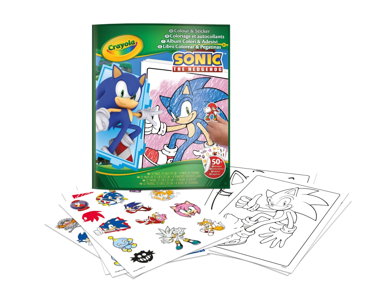 Coloring sonic album da colorare con adesivi