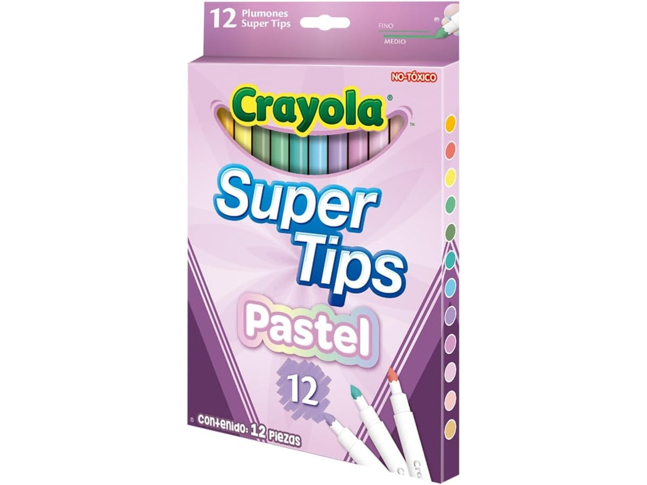 12 Pennarelli Superpunta Lavabili colori pastello