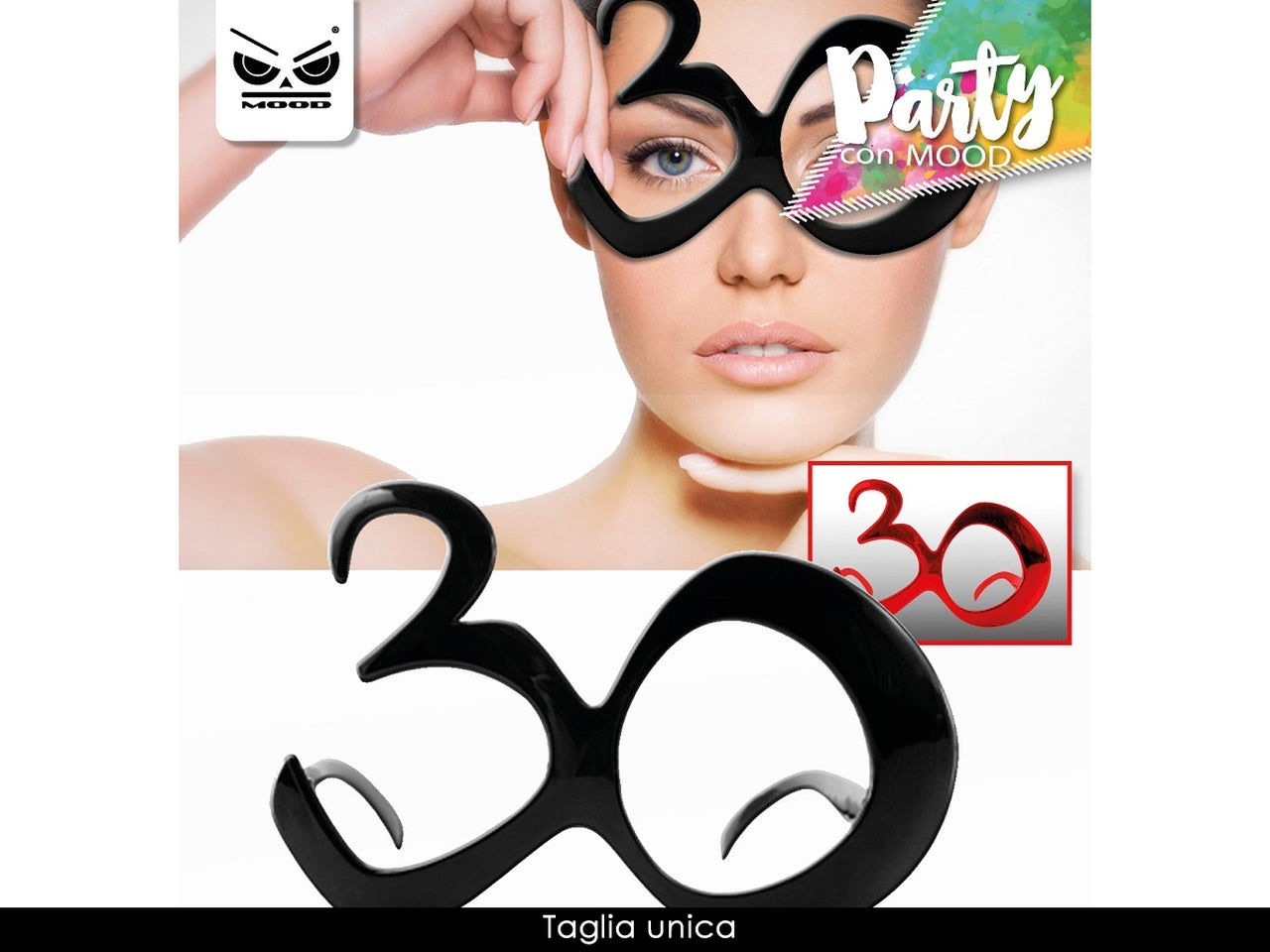 Occhiali party 30 anni confezione da 12 occhiali