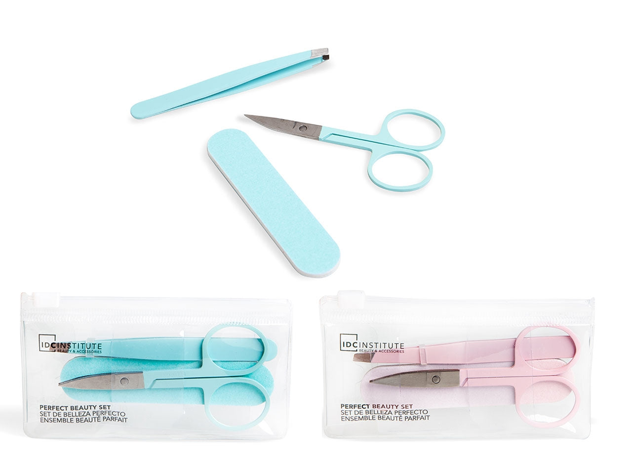 Idc institute set manicure forbicine, lima e pinzetta