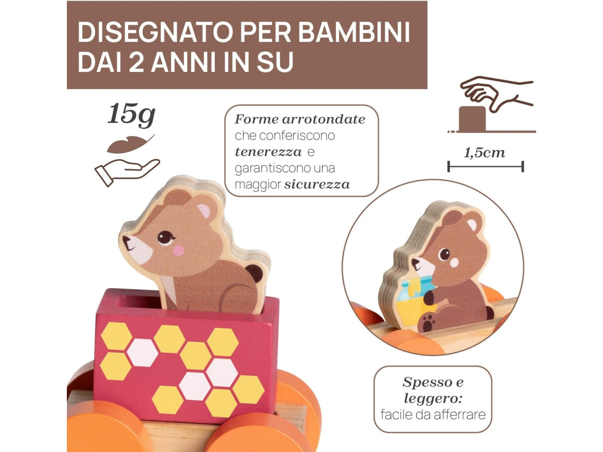 Chicco gioco legno treno degli degli orsetti
