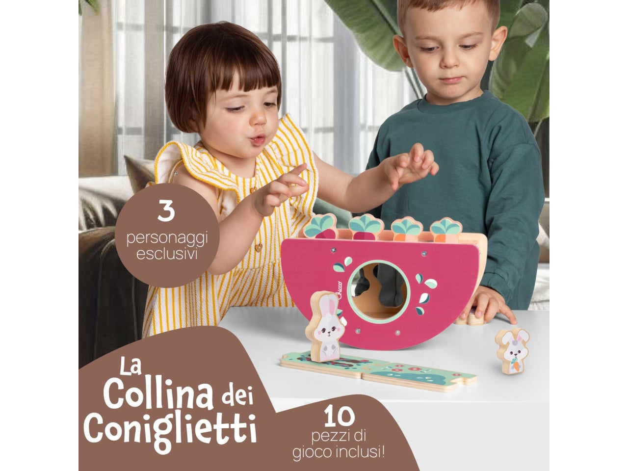 Chicco gioco legno collina dei conigli