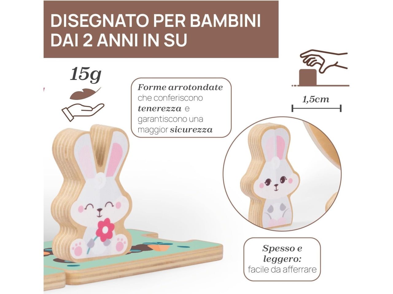 Chicco gioco legno collina dei conigli