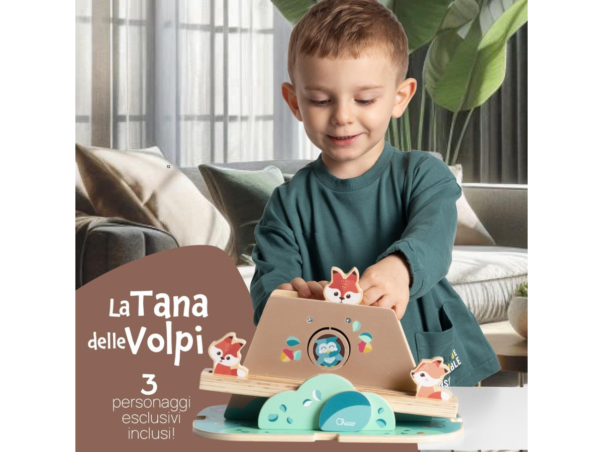 Chicco gioco legno tana delle volpi