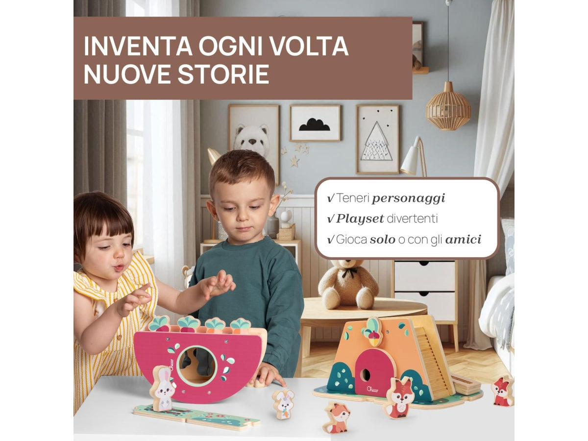 Chicco gioco legno tana delle volpi