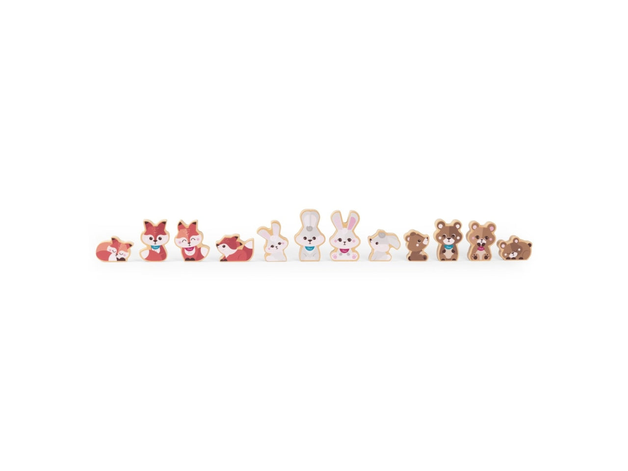 Chicco gioco legno set 2 orsetti mamma