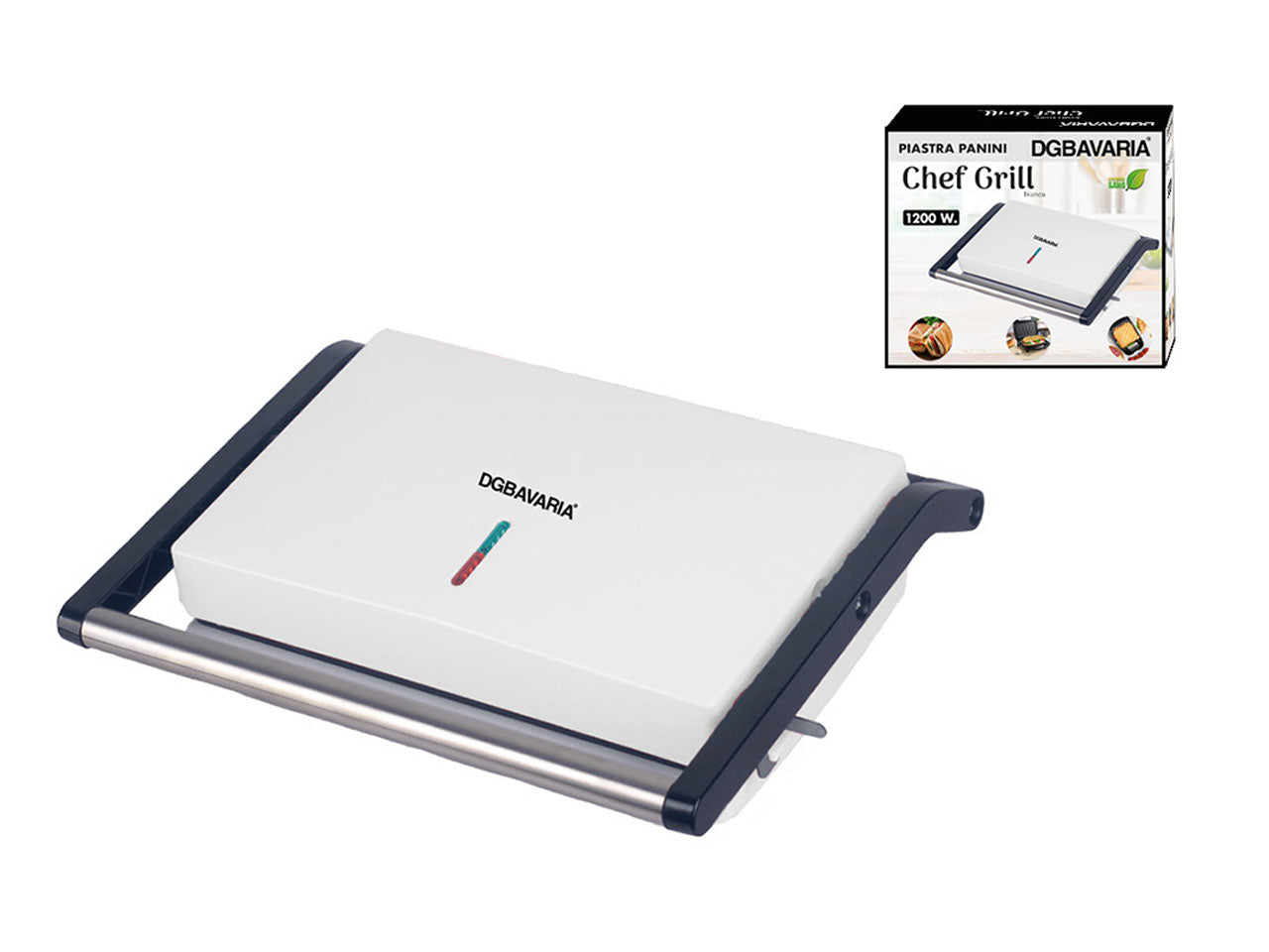 Piastra elettrica Chef Grill 1200 watt bianca