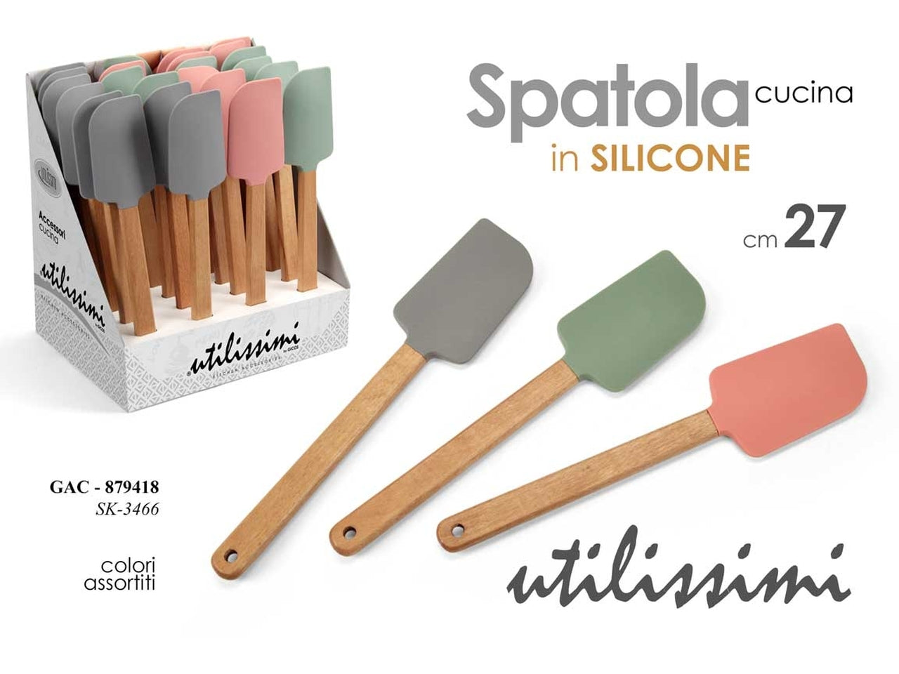 Linea silicone Spatola da cucina 27cm assortita
