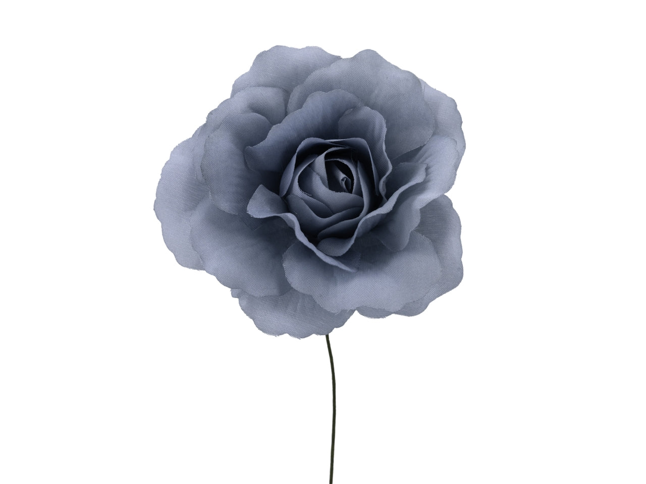 Confezione da 6 rose aperte d.8cm colore celeste