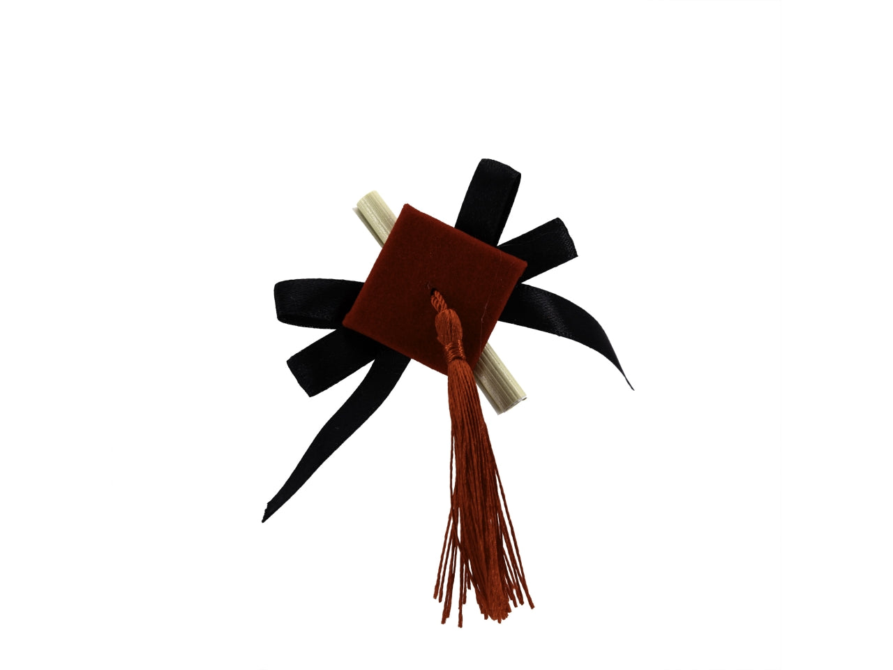 Confezione da 10 cappelli laurea misura 6x8cm nero