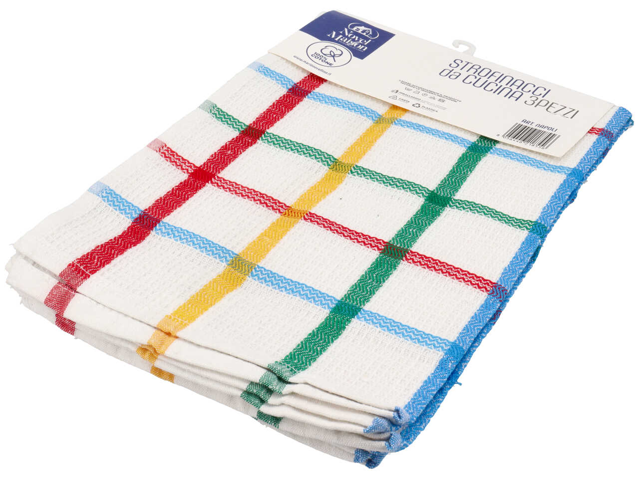 Strofinacci nido d'ape set da 3 strofinacci