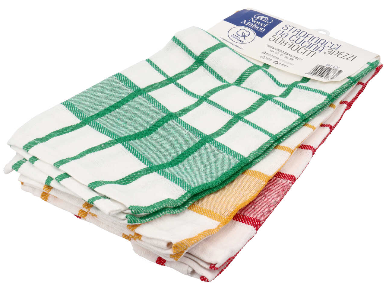 Strofinacci cotone set da 3 strofinacci