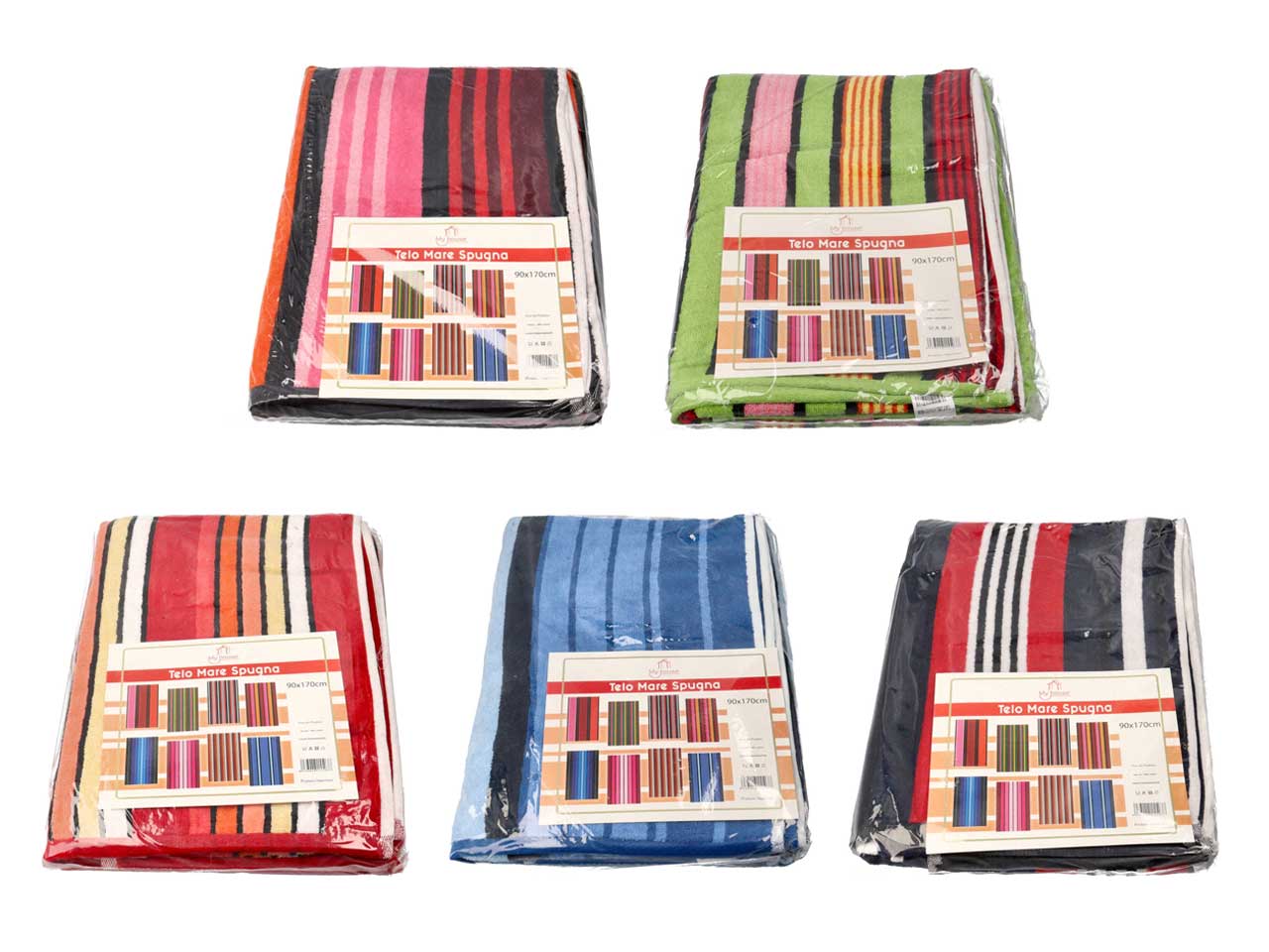 Telo mare velur rigato 90x170cm