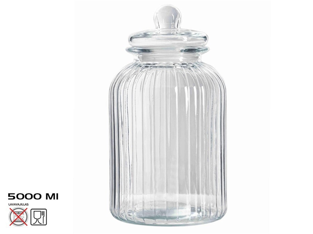Greta barattolo in vetro con coperchio 5l