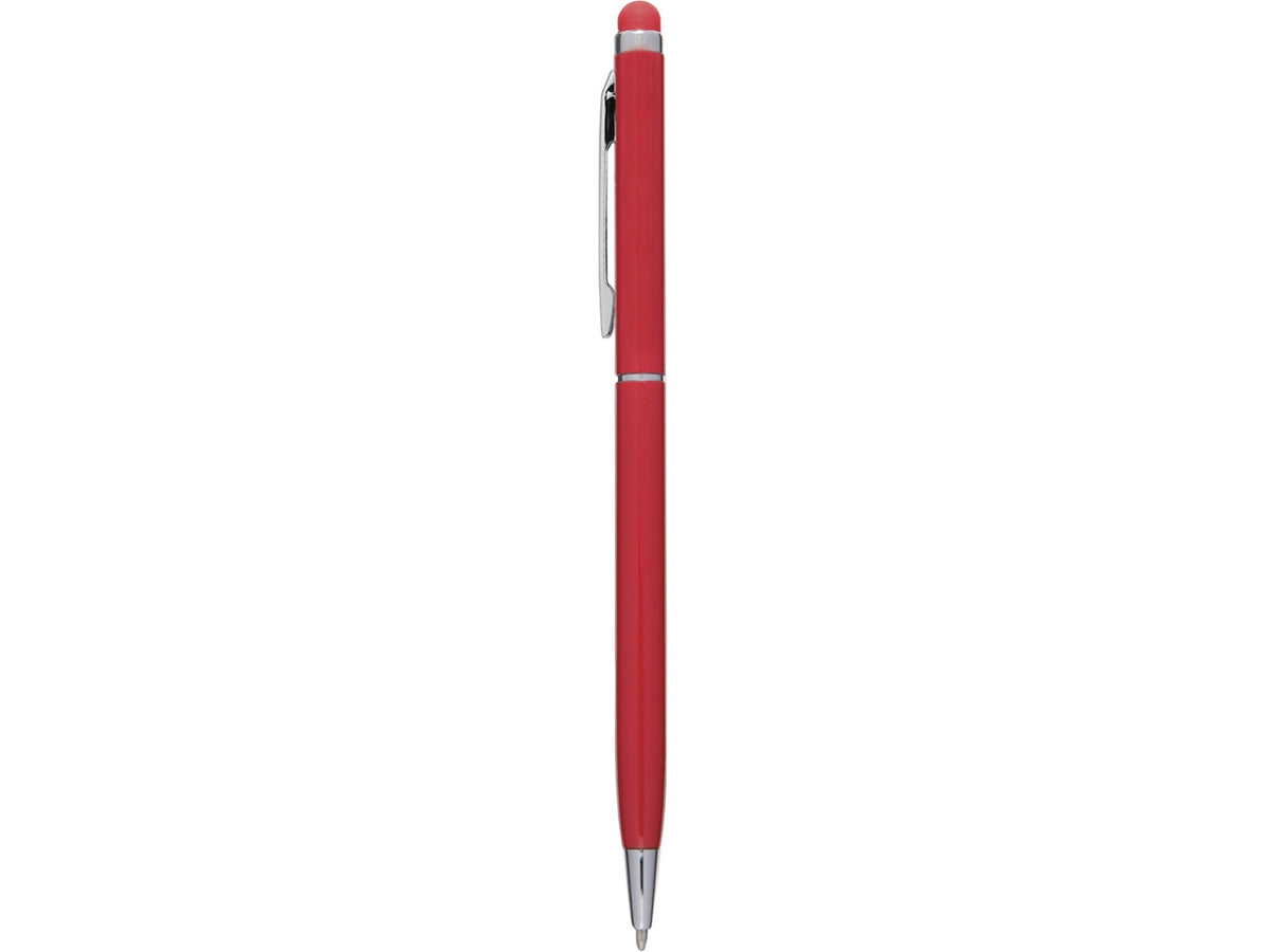 Penna a sfera con touch screen in alluminio color rosso