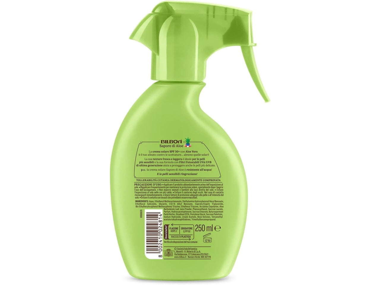 Bilboa sapore di aloe trigger spf50+