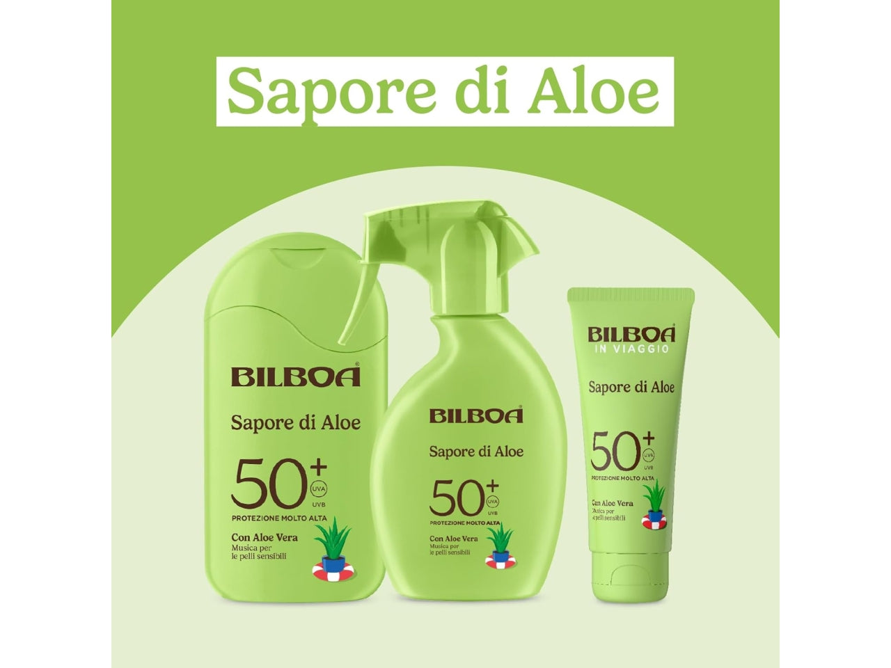 Bilboa sapore di aloe trigger spf50+
