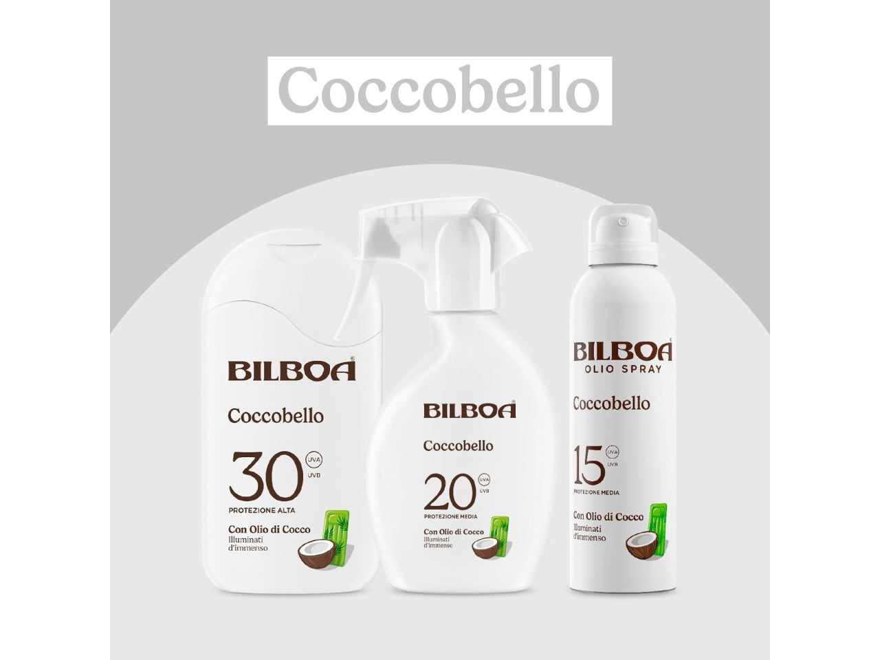 Bilboa coccobello crema spf 15 con olio di cocco