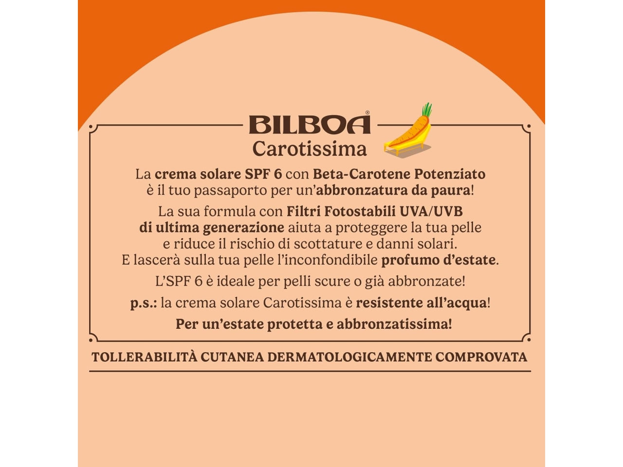 Bilboa carotissima crema spf 6 con beta carotene