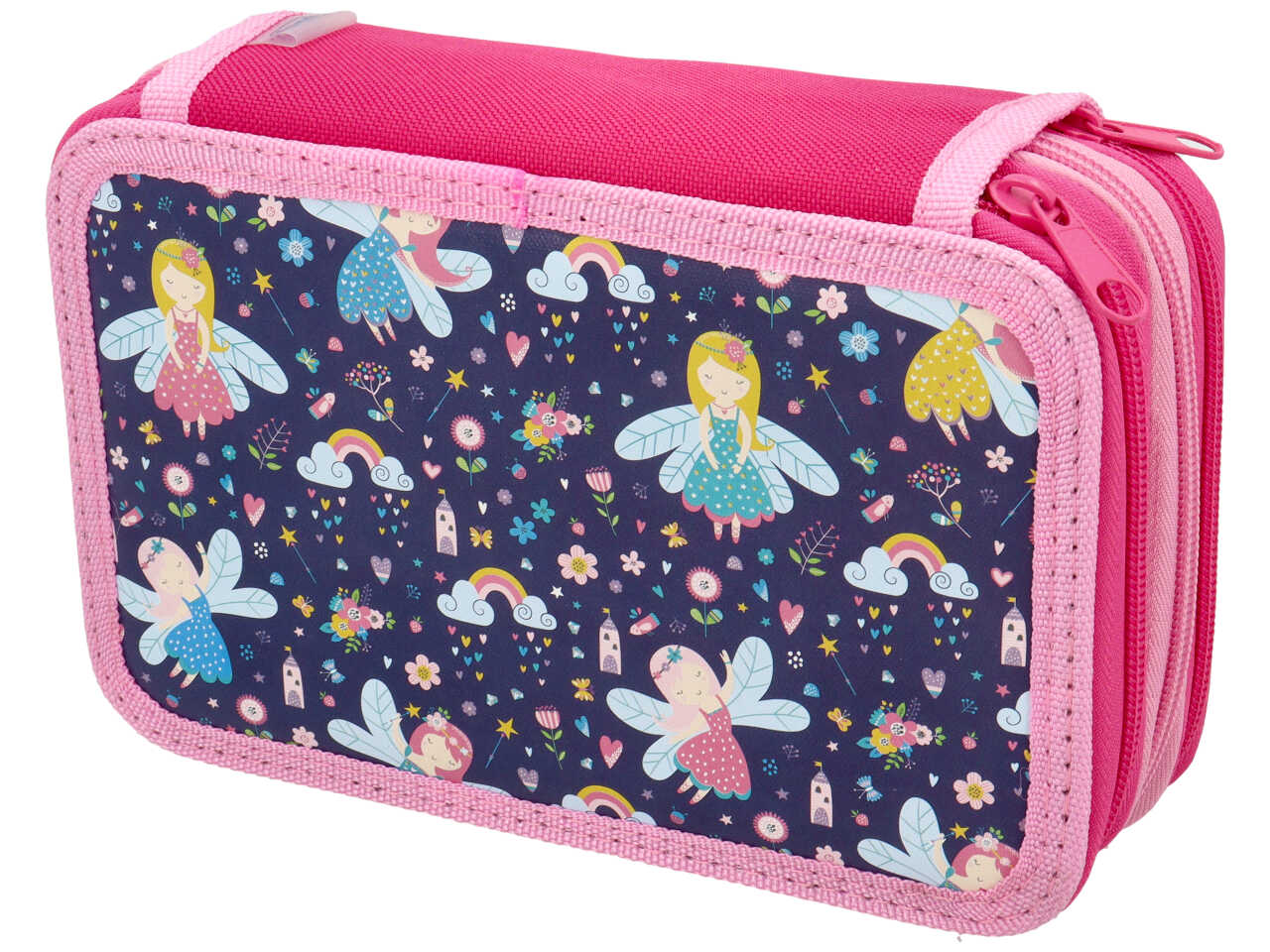 Astuccio 3zip fantasy con 12 pastelli e 18 pennarelli