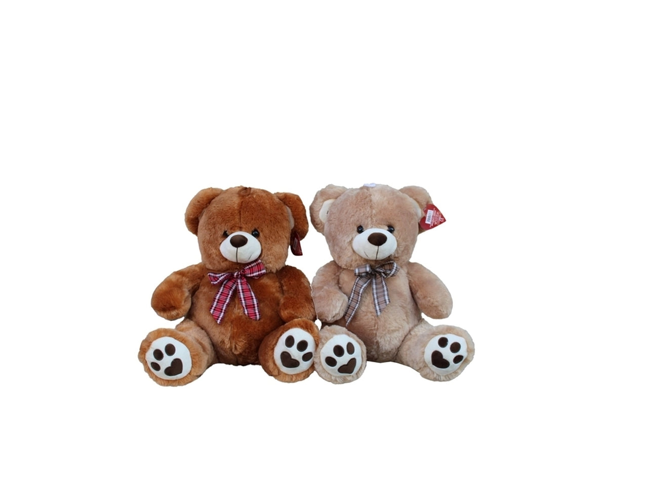 Peluche orso seduto con fiocco 40cm