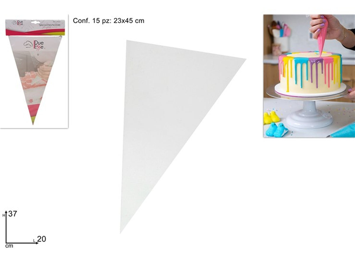 Confezione di 15 Sacche per pasticcere monouso