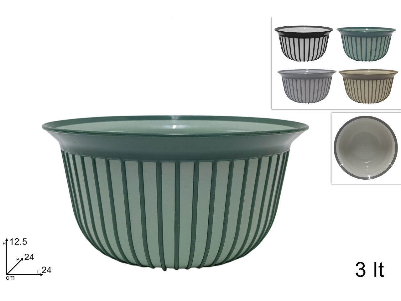 Coppetta in plastica 3lt disponibile in 4 colori