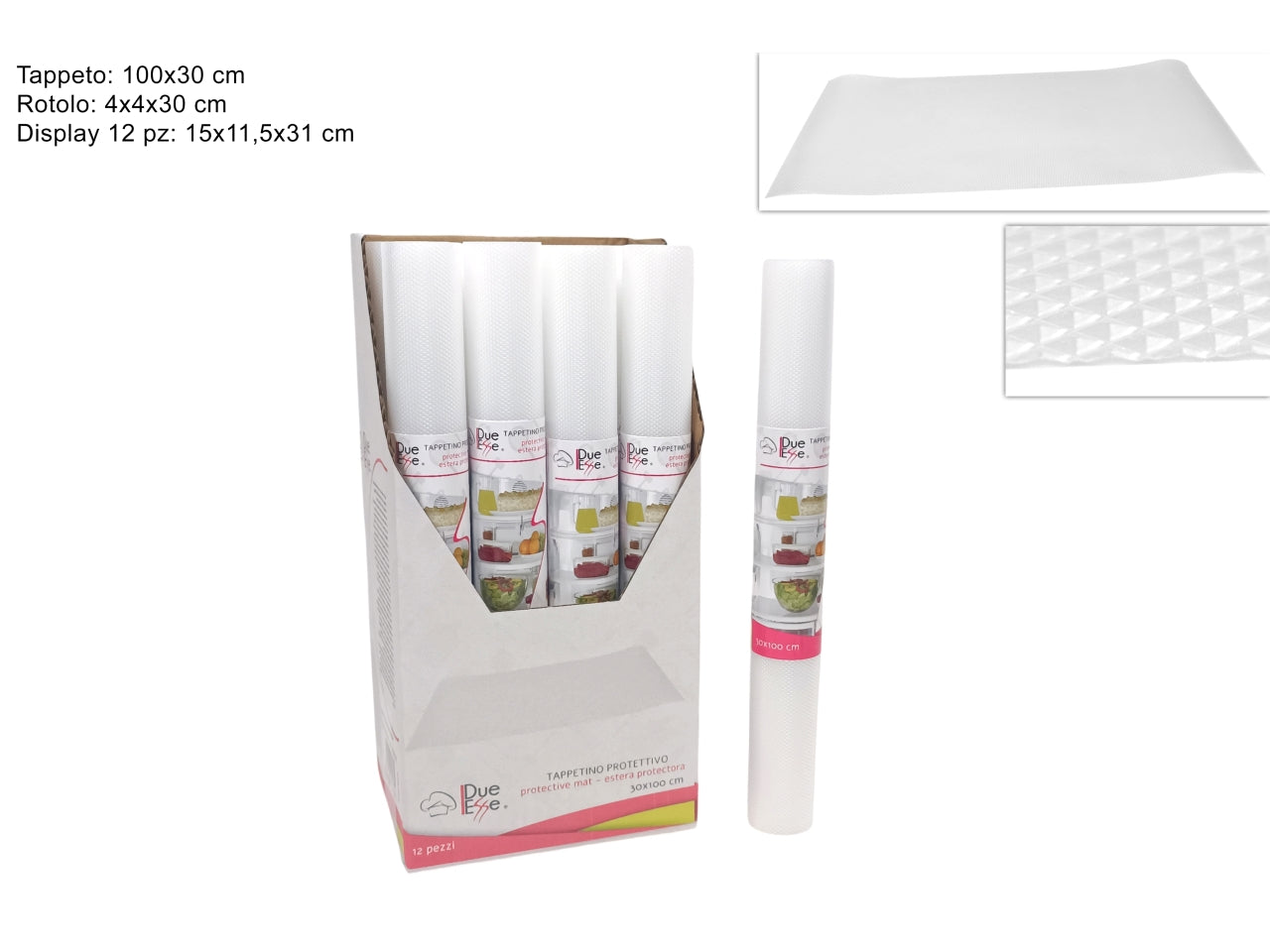 Tappetino protettivo in plastica 30x100cm
