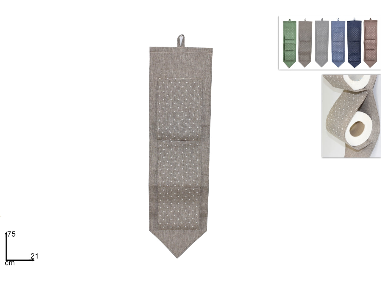 Porta carta igienica per 3 rotoli disponibile 6 colori